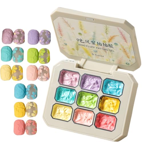 Patting Gel Polish, 9 Colors Sponge, Pat Paint Nail Set, Multicolor, Rainbow Solid Beauty Care, Sponge Manicure Art Kit for Women Girl Home Use, Long Lasting Make up Patting Gel Polish, 9 Colors Sponge, Pat Paint Nail Set, Multicolor, Rainbow Solid Beauty Care, Sponge Manicure Art Kit for Women Girl Home Use, Long Lasting Make up von Nuytghr