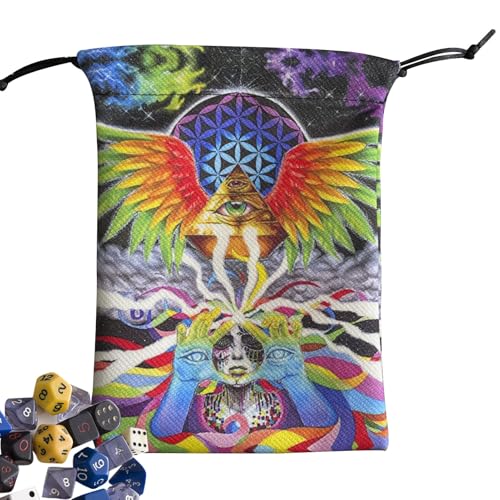 Tarot Taschen Und Beutel - Runenwürfel Kristallschmuck Beutel,Würfel Schmuck Aufbewahrung Für Zuhause Wahrsage Deck Halloween Anfänger Set Kinder von Nuytghr