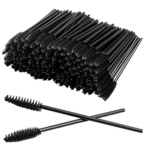 Nvzi 100 Stück Einweg-Wimpern-Mascara-Pinsel für Wimpernverlängerung, Augenbrauen und Make-up (schwarz) von Nvzi