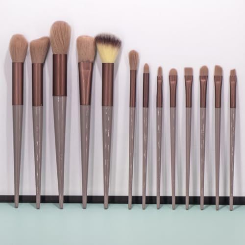 Nvzi 12-teiliges Lidschattenpinsel, Premium-Lidschatten-Pinsel-Set, professionelle Augen-Make-up-Pinsel mit weichen Haaren, Mischpinsel für Foundation, Lidschatten, Augenbrauen, Eyeline mit von Nvzi