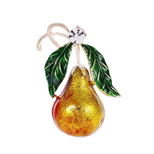 Nvzi 2 Broschen für Frauen Obst und Blumen Emaille Corsage Brosche Kirsche Heidelbeere Erdbeere Tropfen Öl Brosche C01 von Nvzi