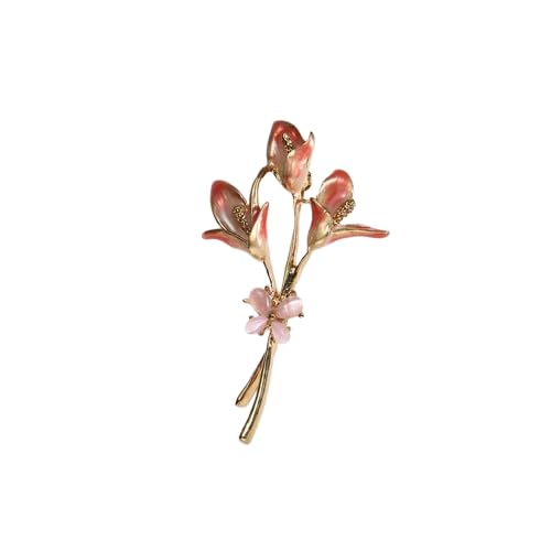 Nvzi Broschen Pins Vintage Brosche grüne Emaille Brosche Mode Pflanze Blumen Brosche Pins Modeschmuck Zubehör für Frauen Geschenk, B05 von Nvzi