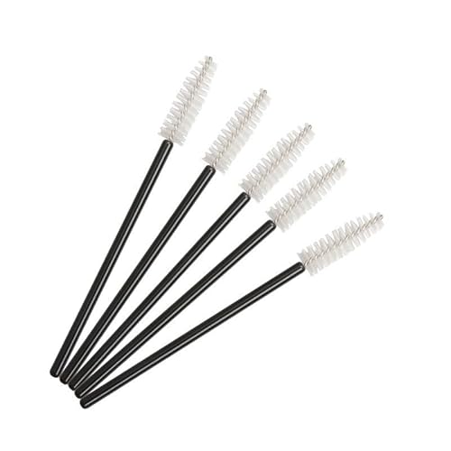 Nvzi Einweg-Wimpern-Mascara-Pinsel für Wimpernverlängerung, Augenbrauen und Make-up (schwarzer Stab und weißer Kopf), 200 Stück von Nvzi
