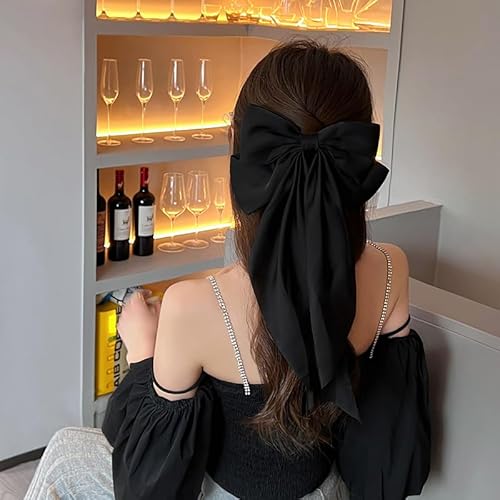 Nvzi Tiara mit Schleife, Brautschmuck, schwarzes Toastkleid, Haarnadel, Perlensamt, Premium-Federclip von Nvzi