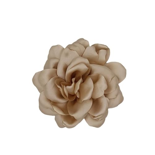 Nvzi Zierliche Satin-Stoff-Broschen für Damen, Rosen-Brosche für Party, Tanz, Hochzeit, Bankett, modische Brosche für Damen, Khaki, 2 Stück Nvzi Zierliche Satin-Stoff-Broschen für Damen, Rosen-Brosche für Party, Tanz, Hochzeit, Bankett, modische Brosche für Damen, Khaki, 2 Stück von Nvzi