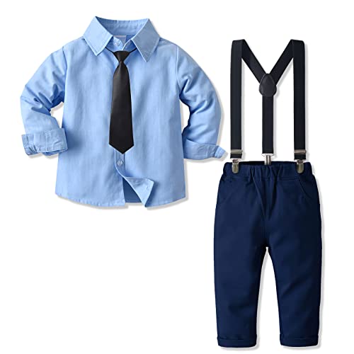 Nwada Kleine Jungen Kleidung Sets Fliegen Hemden + Hosenträger Hosen Denim Jeans Kleinkind Jungen Gentleman Outfits Anzüge von Nwada