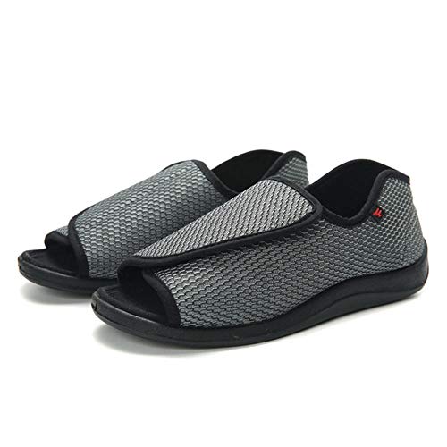 Nwarmsouth Hausschuhe Klettschuhe Senioren,Diabetische Fußschuhe, verformte Füße verstellbare Sandalen-46_grau 2,Geschwollene Füße Schuhe Pantoffeln Nwarmsouth Hausschuhe Klettschuhe Senioren,Diabetische Fußschuhe, verformte Füße verstellbare Sandalen-46_grau 2,Geschwollene Füße Schuhe Pantoffeln von Nwarmsouth