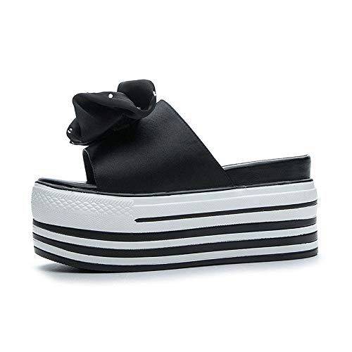 Nwarmsouth Pool Slide Dusch-& Badeschuhe,Hochhackige Plateauschuhe, lässige Sandalen für Damenschuhe-black_39,Cozy Dusch- & Badeschuhe von Nwarmsouth