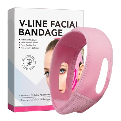 Nybhyjka Facelifting-Gurt, V-Gesichtsverband,V-förmiges Kinnband-Hebeband - Gesichts-V-Shaper-Gesichtsschlankheitsverband, wiederverwendbarer Gesichtsverband V-Gesichtsformer für Frauen von Nybhyjka