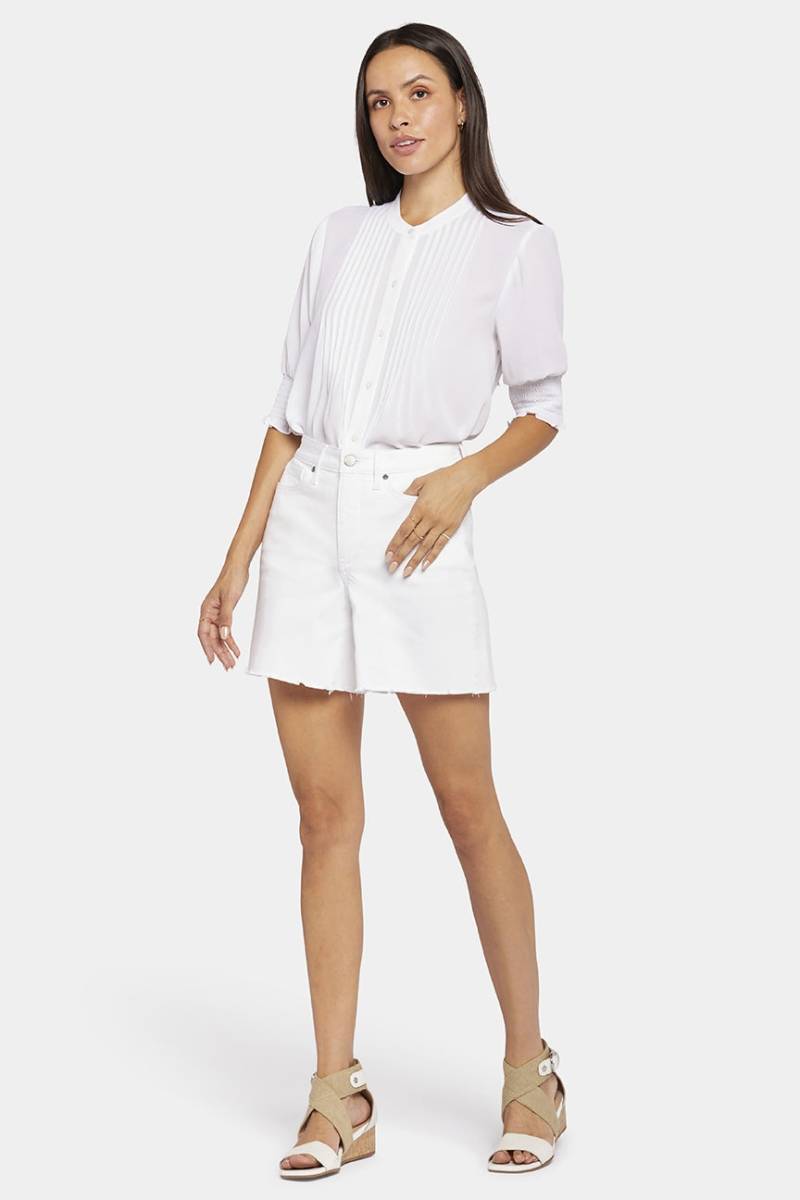 A-Line Denim Short Weiß Farbiger Denim | Optic White von Nydj