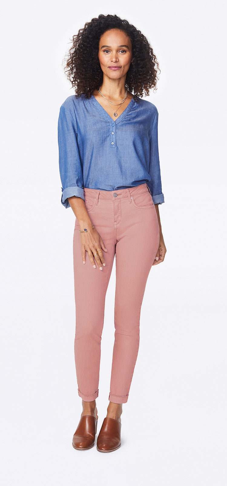Ami Skinny Ankle Jeans Rosa Premium Denim | Pueblo Rose von Nydj