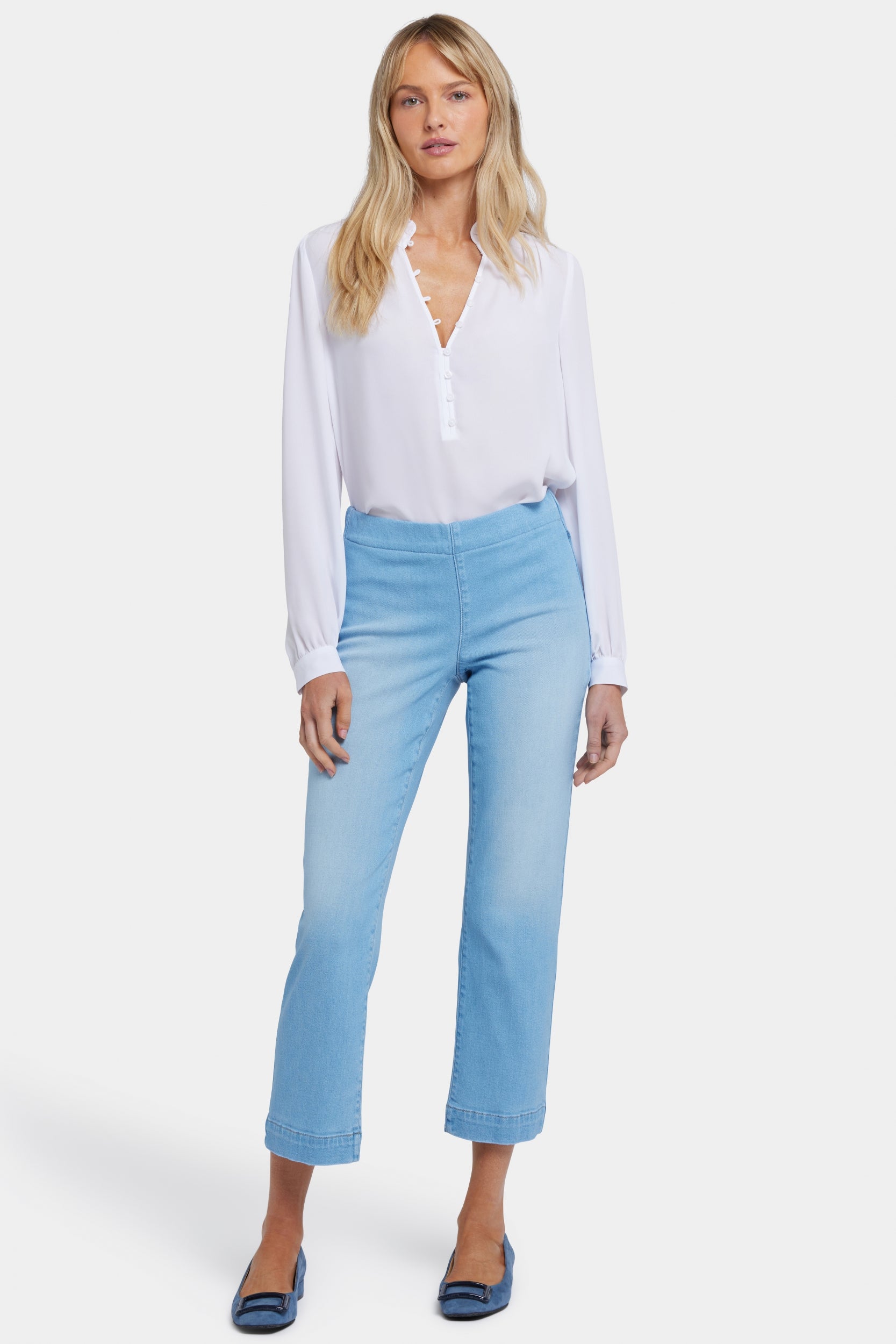 Bailey Entspannte Gerade Knöchel Pull-On Jeans In Soft-Contour Denim™ | Canary Beach von Nydj