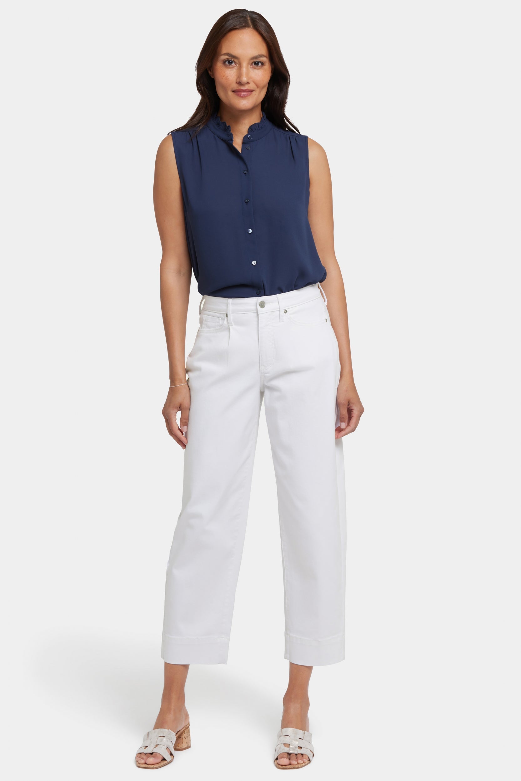 Ballon Knöchel Jeans mit hoher Taille | Optic White Ballon Knöchel Jeans mit hoher Taille | Optic White von Nydj