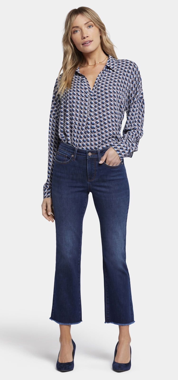 Barbara Bootcut Ankle Jeans Dunkelblau Premium Denim | Gold Coast von Nydj