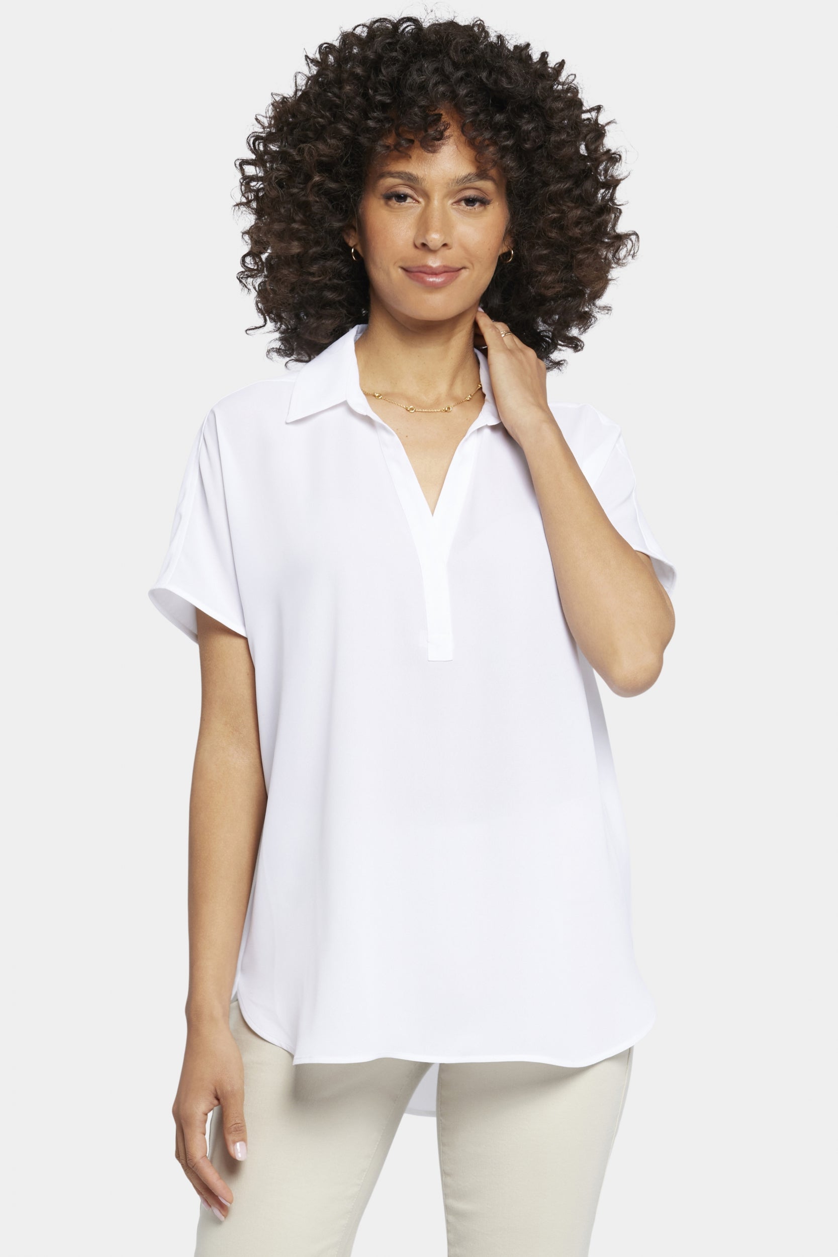 Becky Kurzärmelige Bluse | Optic White Becky Kurzärmelige Bluse | Optic White von Nydj