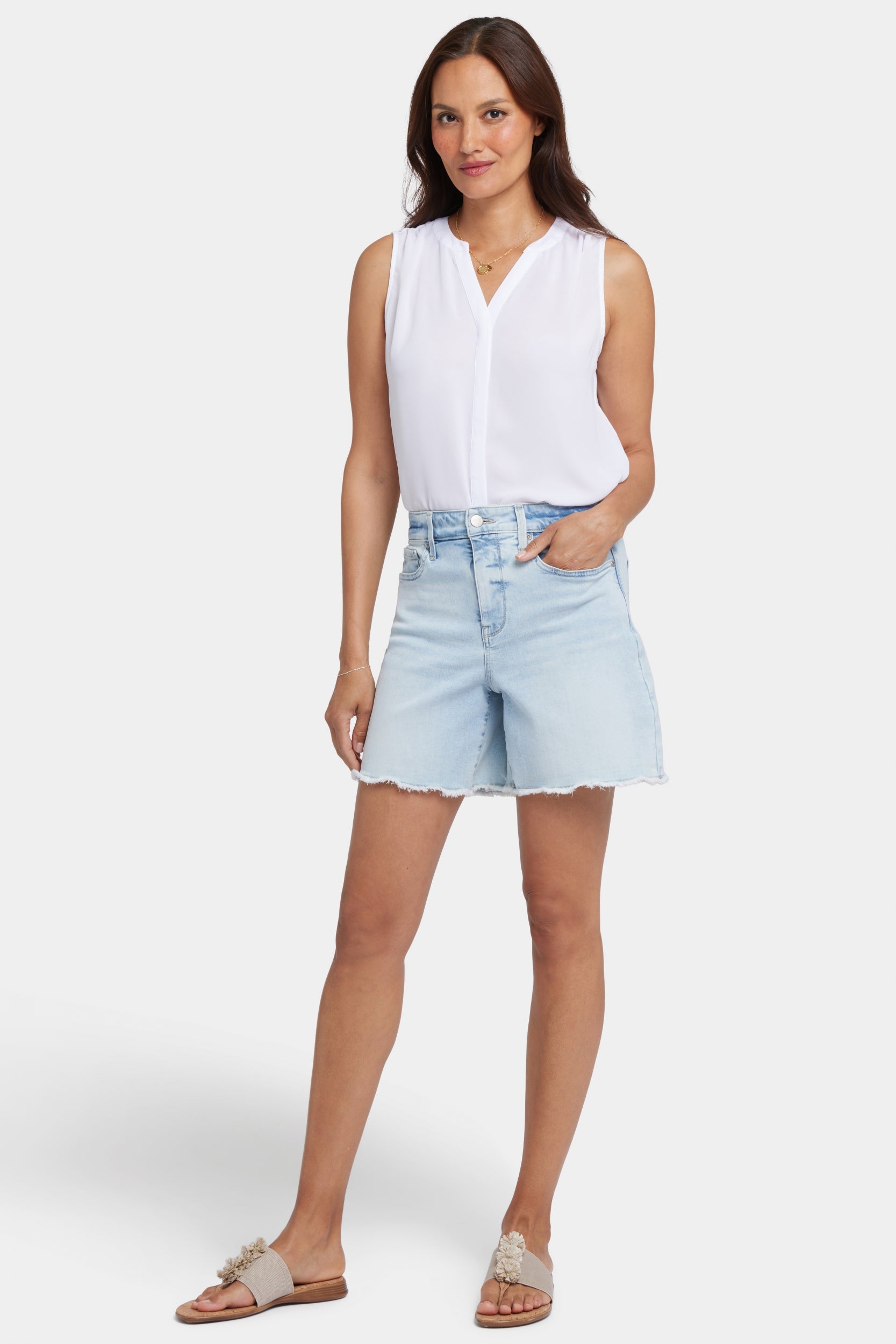Berkyn Entspannte Denim Shorts mit Super High Rise | Pamplona Ice von Nydj