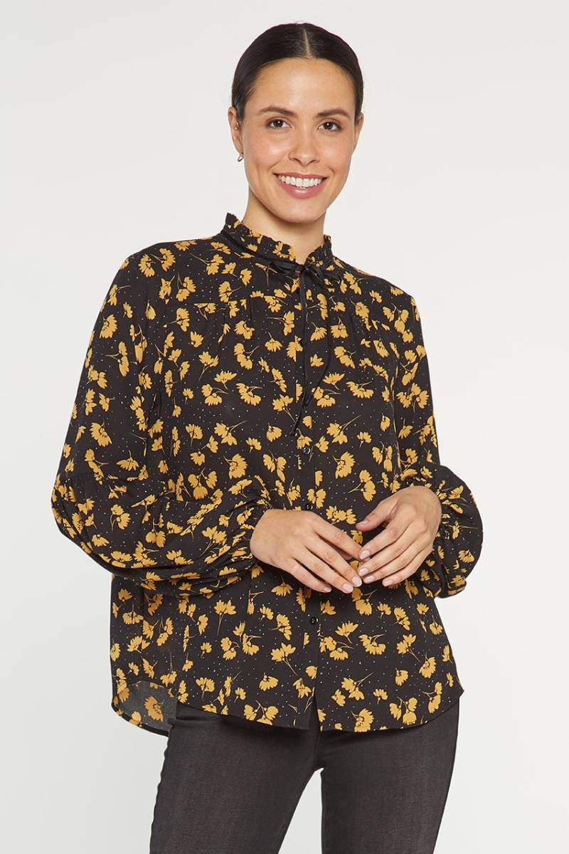 Bishop Sleeve Peasant Blouse Blumendrück | Eastbank Garden von Nydj