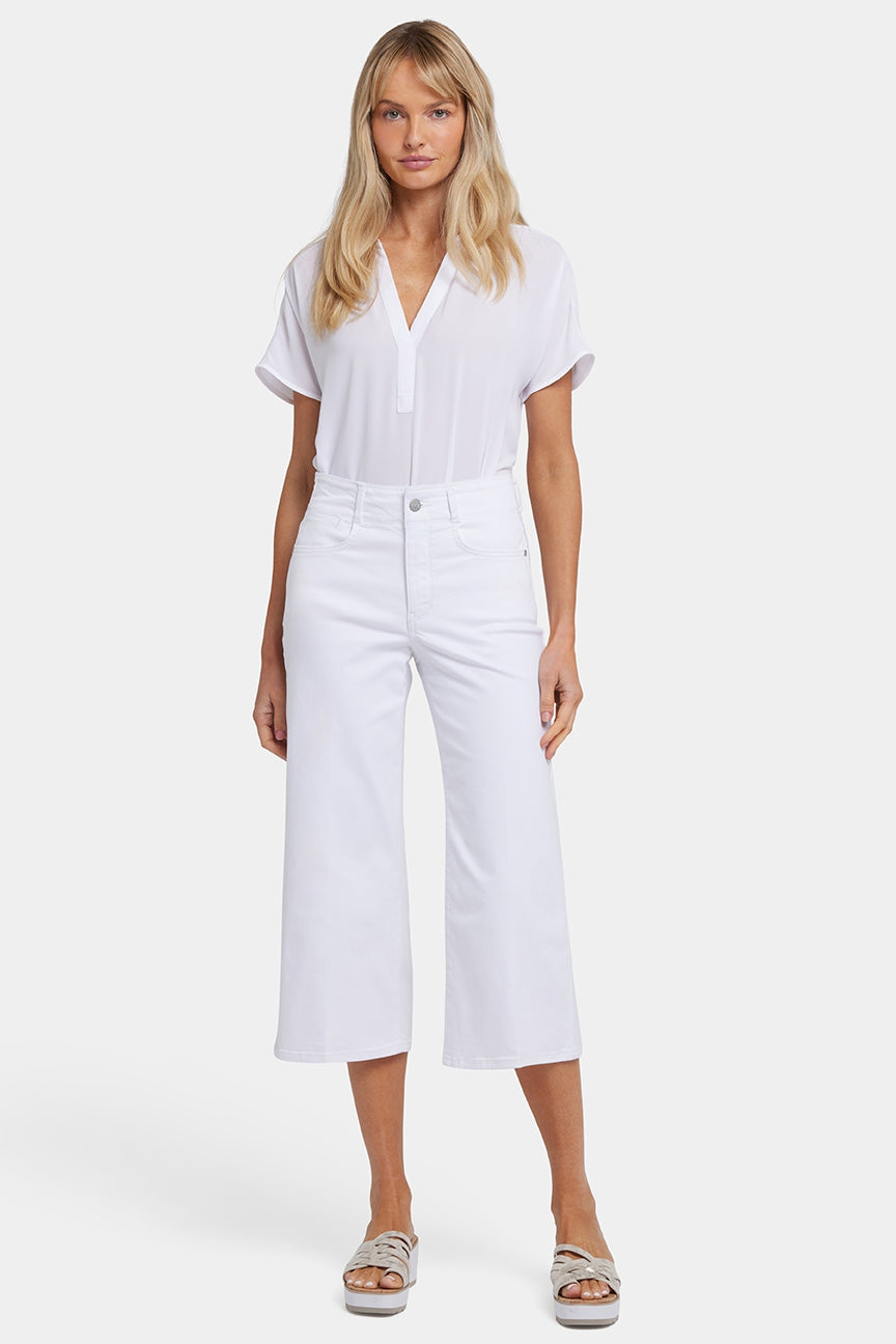 Brigitte Wide Leg Capri Jeans mit hoher Taille | Optic White Brigitte Wide Leg Capri Jeans mit hoher Taille | Optic White von Nydj