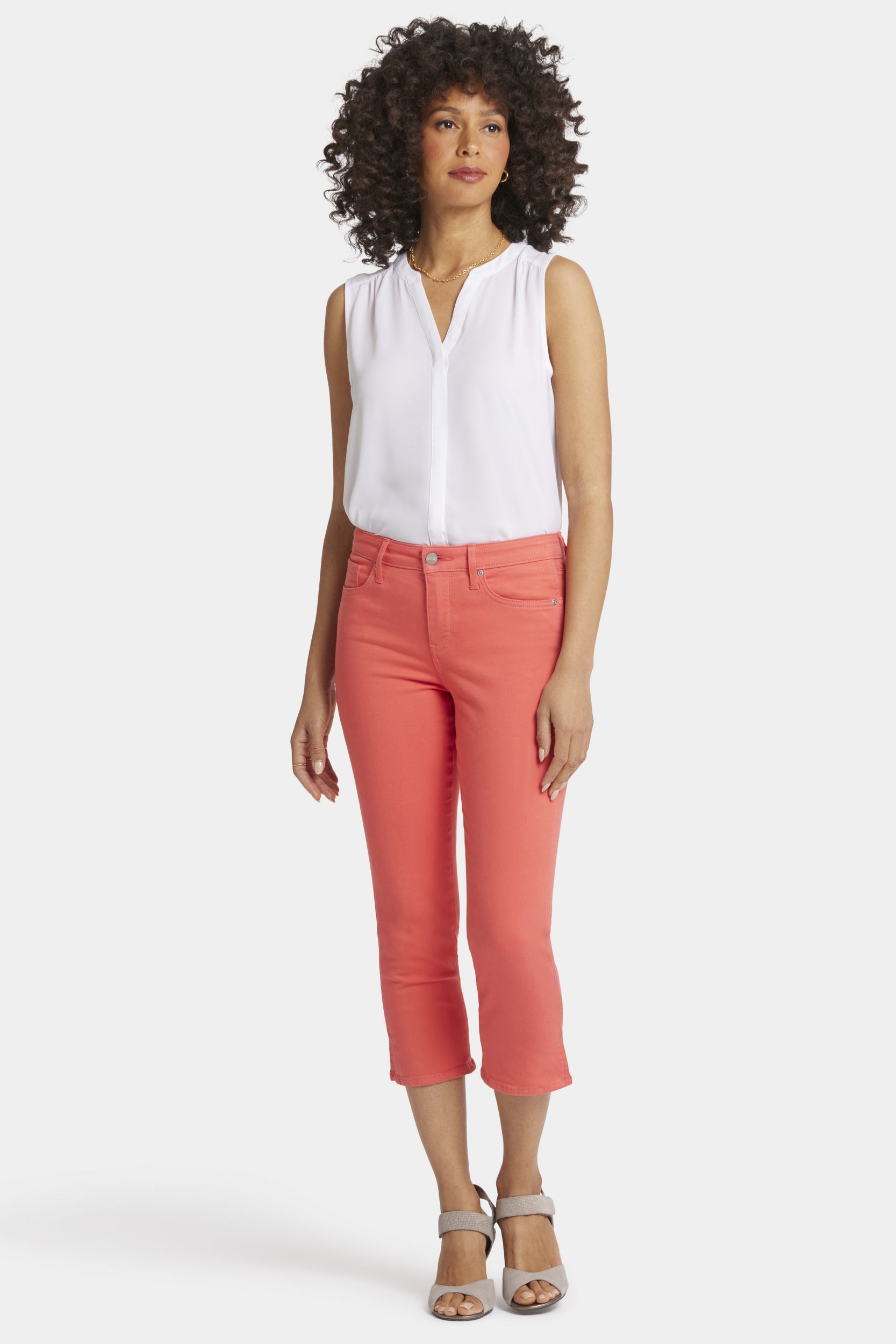 Chloe Capri Jeans Orange Farbiger Denim | Fruit Punch von Nydj