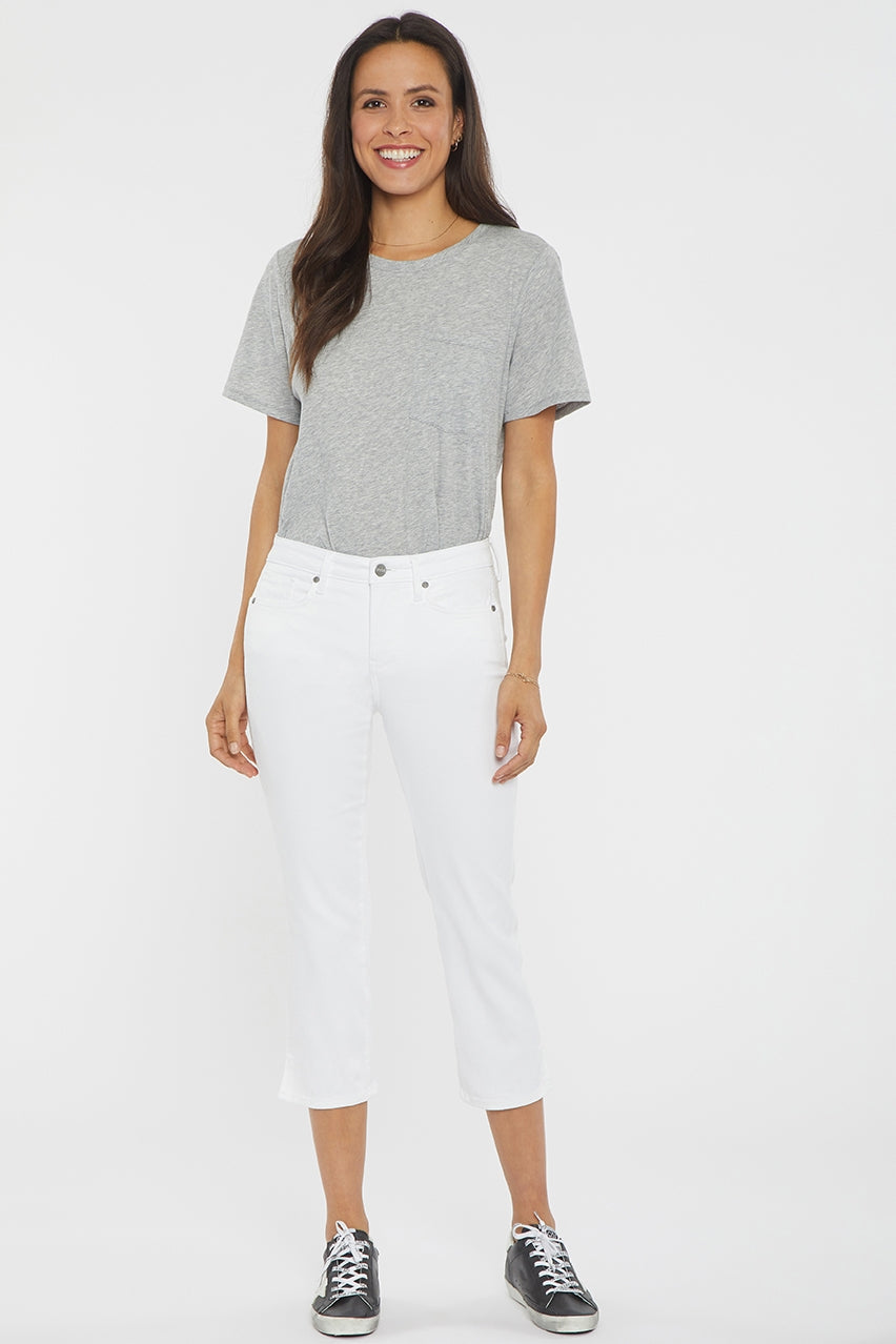 Chloe Capri Jeans mit Seitenschlitzen | Optic White Chloe Capri Jeans mit Seitenschlitzen | Optic White von Nydj