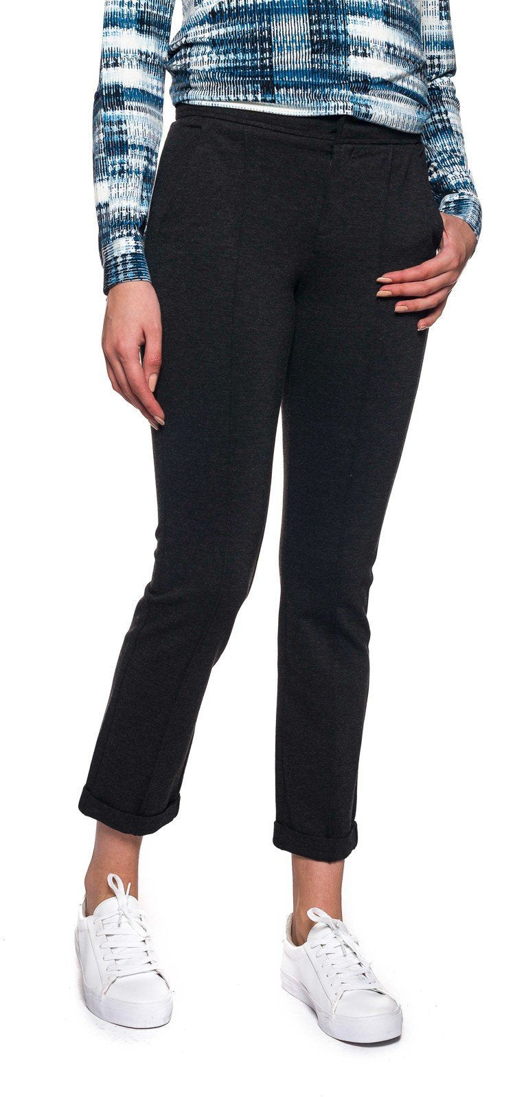 Denise Slim Cuffed Ankle Jeans Grey Jersey | Charcoal von Nydj