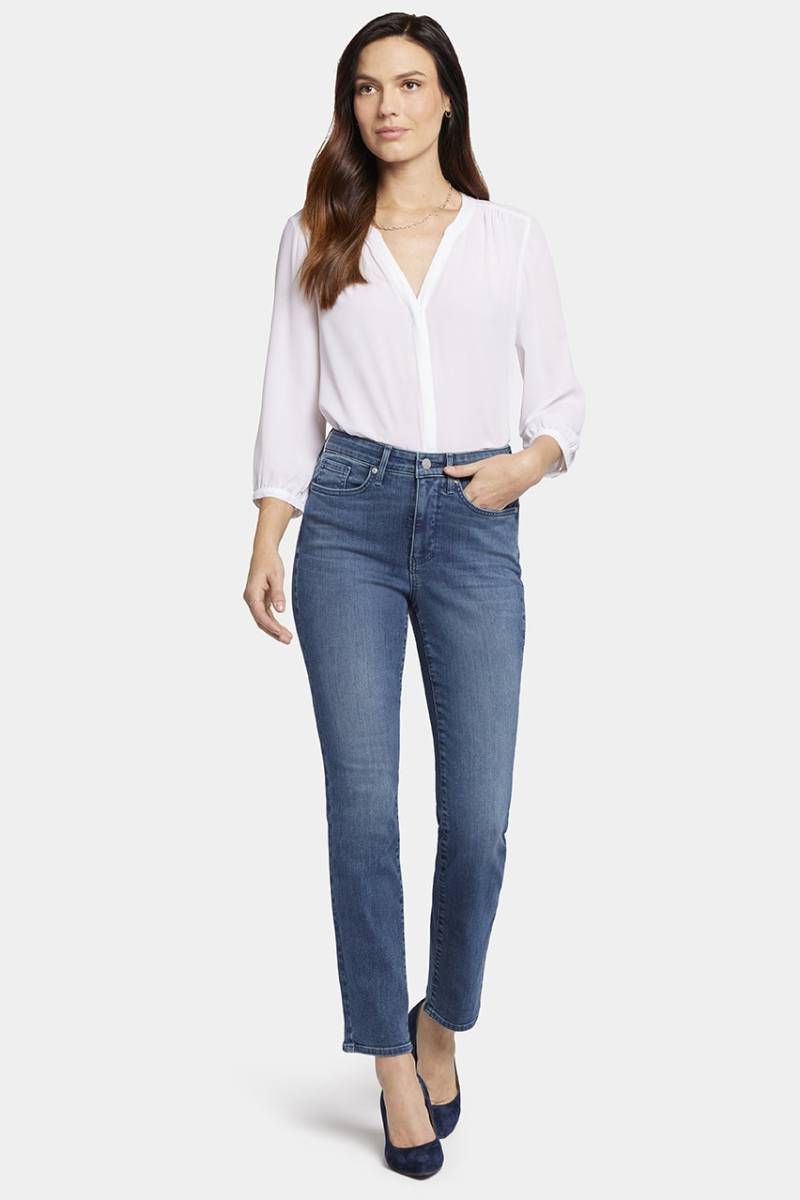 High Rise Sheri Slim Mittelblau Premium Denim | Landslide von Nydj