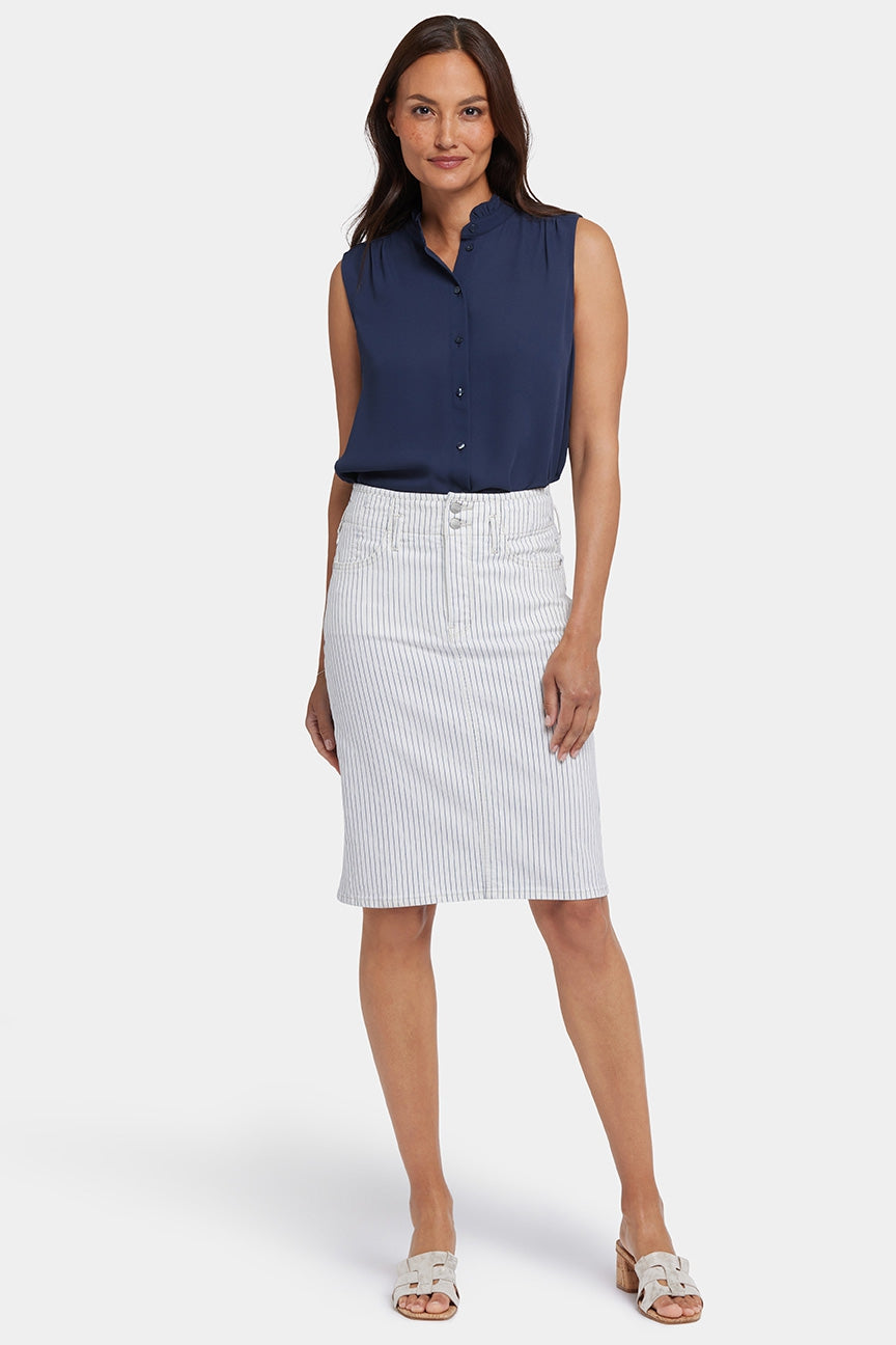 Hohe Taille Rock | Palencia Stripe von Nydj