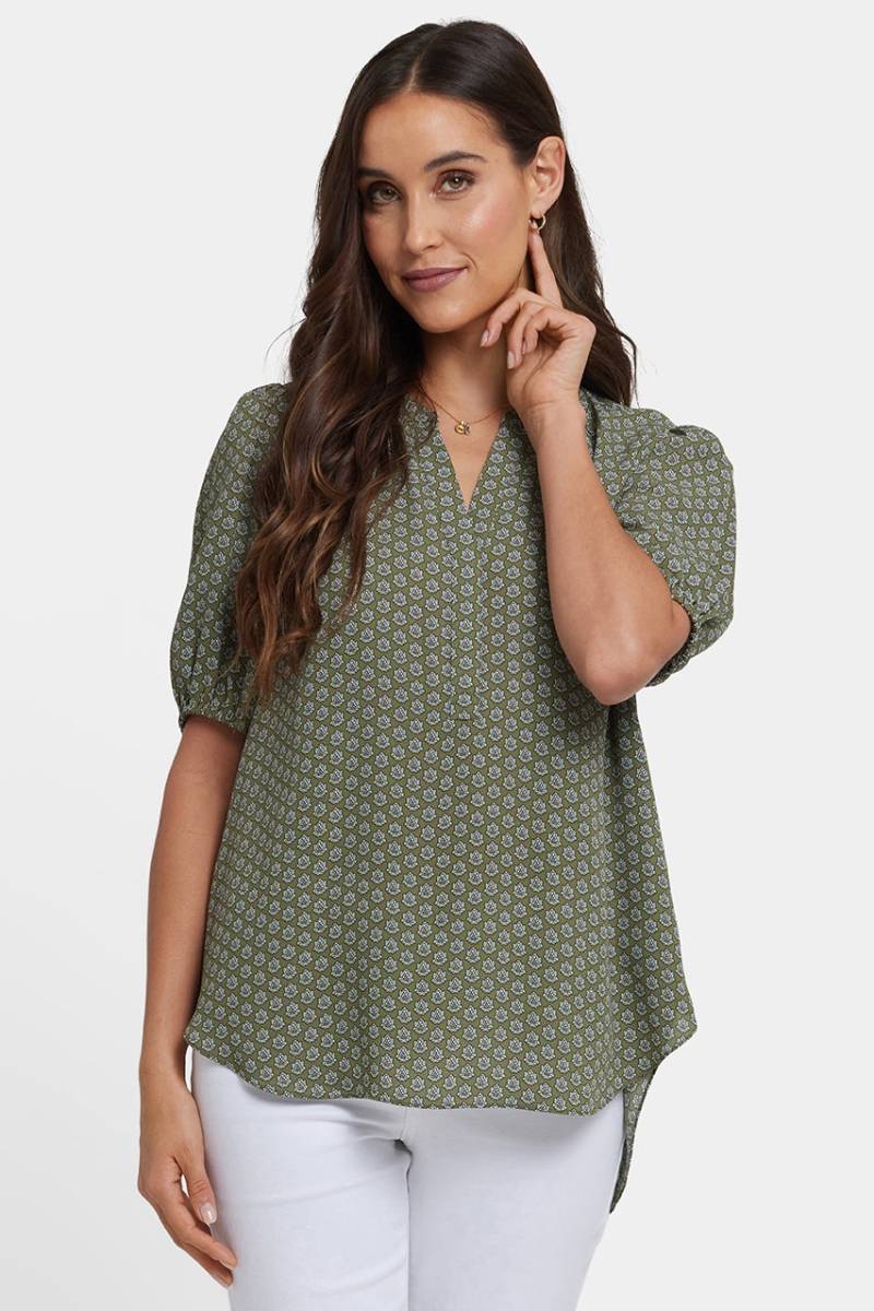 Kurzärmliges Puffärmel Popover Top | Esmeralda von Nydj