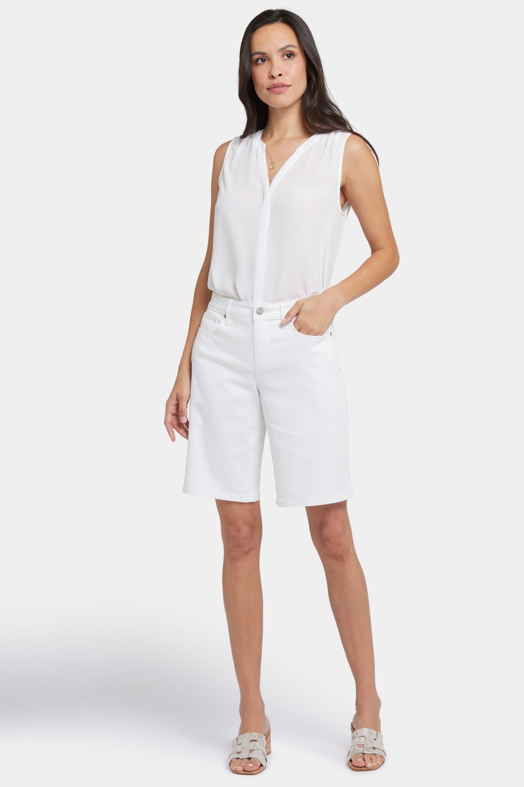 Lilly Denim Shorts | Optic White Lilly Denim Shorts | Optic White von Nydj
