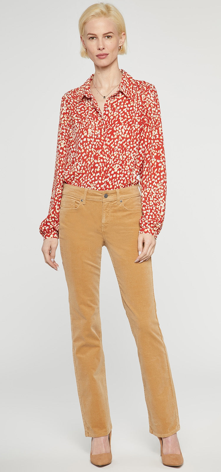 Marilyn Straight Kord Hose Gelb | Crossroads von Nydj