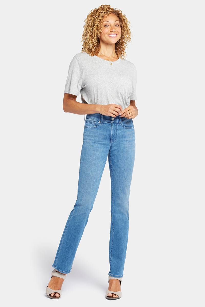 Marilyn Straight Jeans Mittelblau Waist-Match™  Denim | Stunning von Nydj