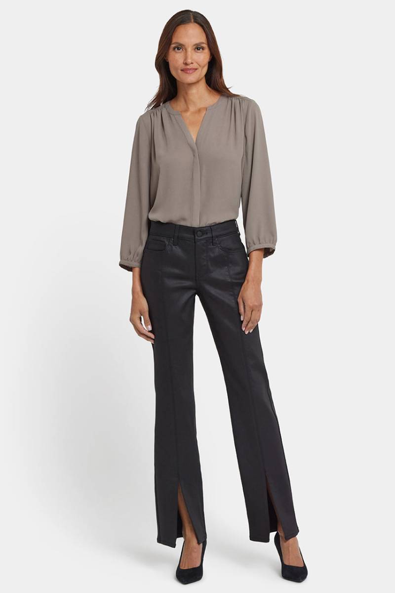 Coated Marilyn Straight Jeans | Black Coated von Nydj