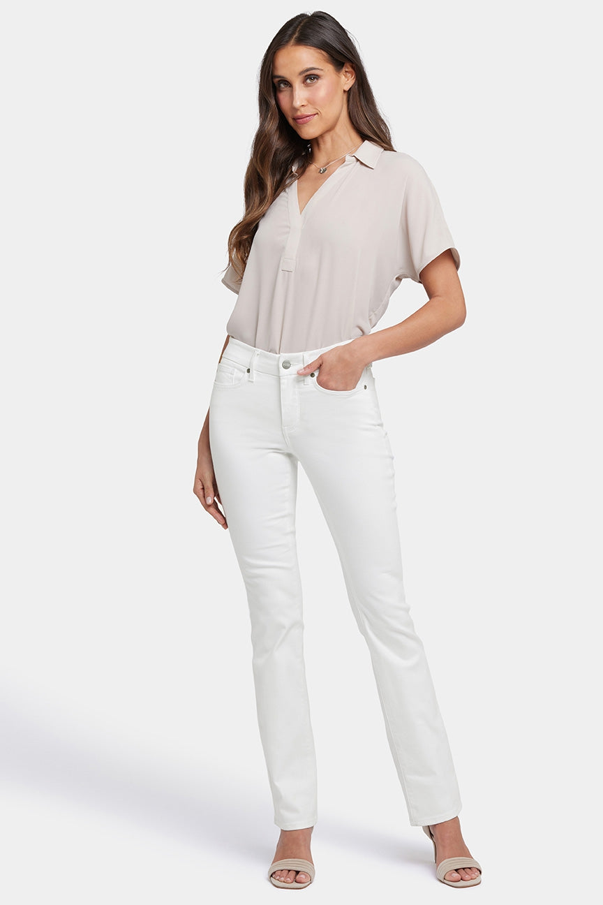 Marilyn Straight Jeans Weiss Waist-Match™ Farbiger Denim | Optic White von Nydj