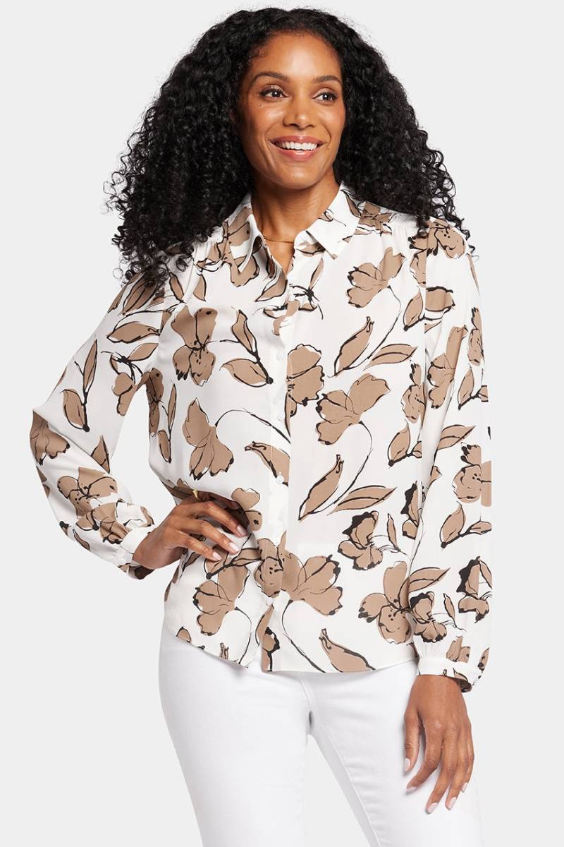 Modern Blouse in Blumen Druck | Lotus Land von Nydj