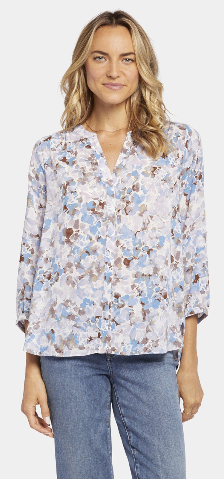 Pintuck Blouse Blumendruck | Becca Bouquet von Nydj