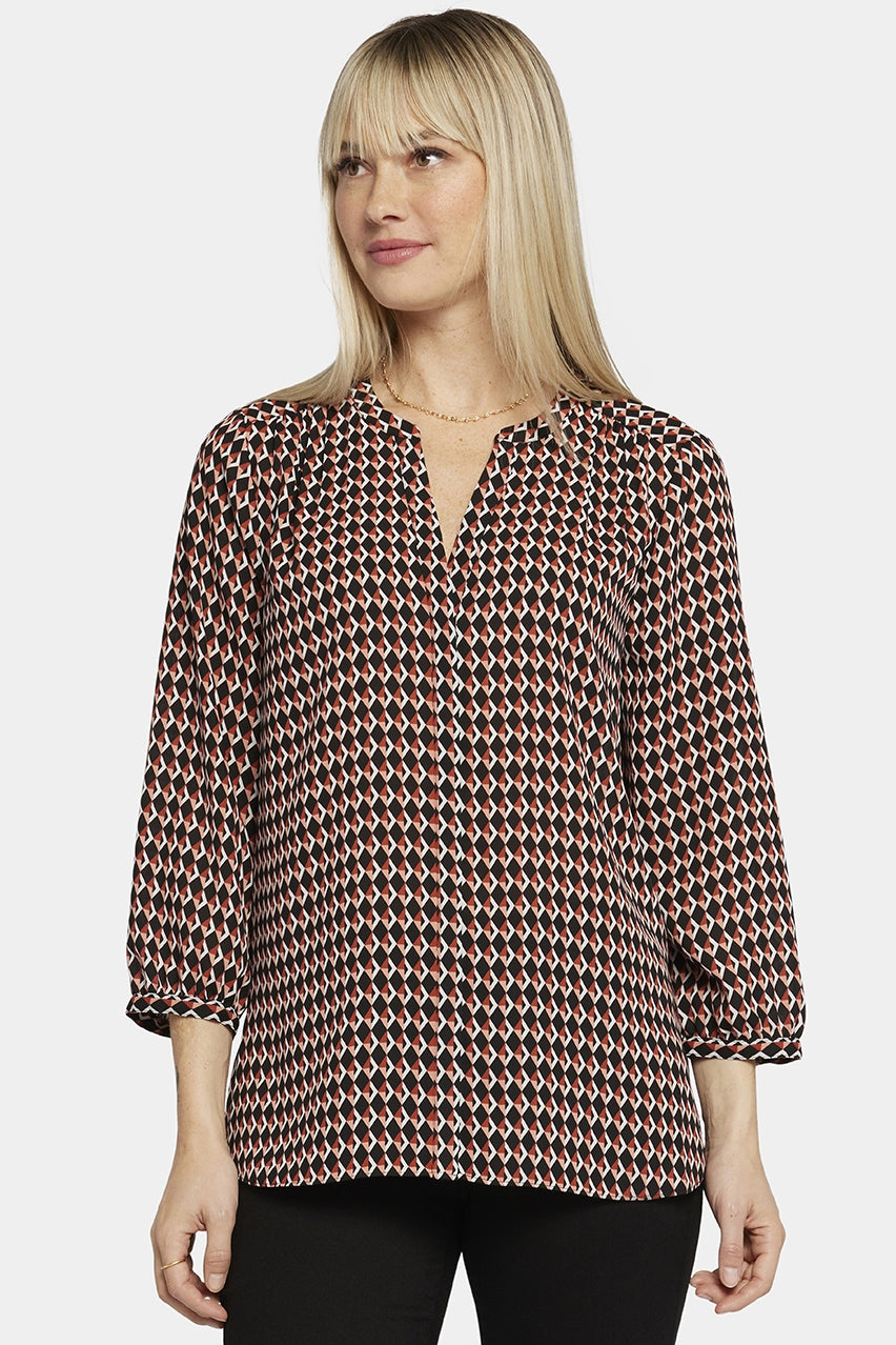 Pintuck Blouse Grafikdruck | Darby Peaks von Nydj