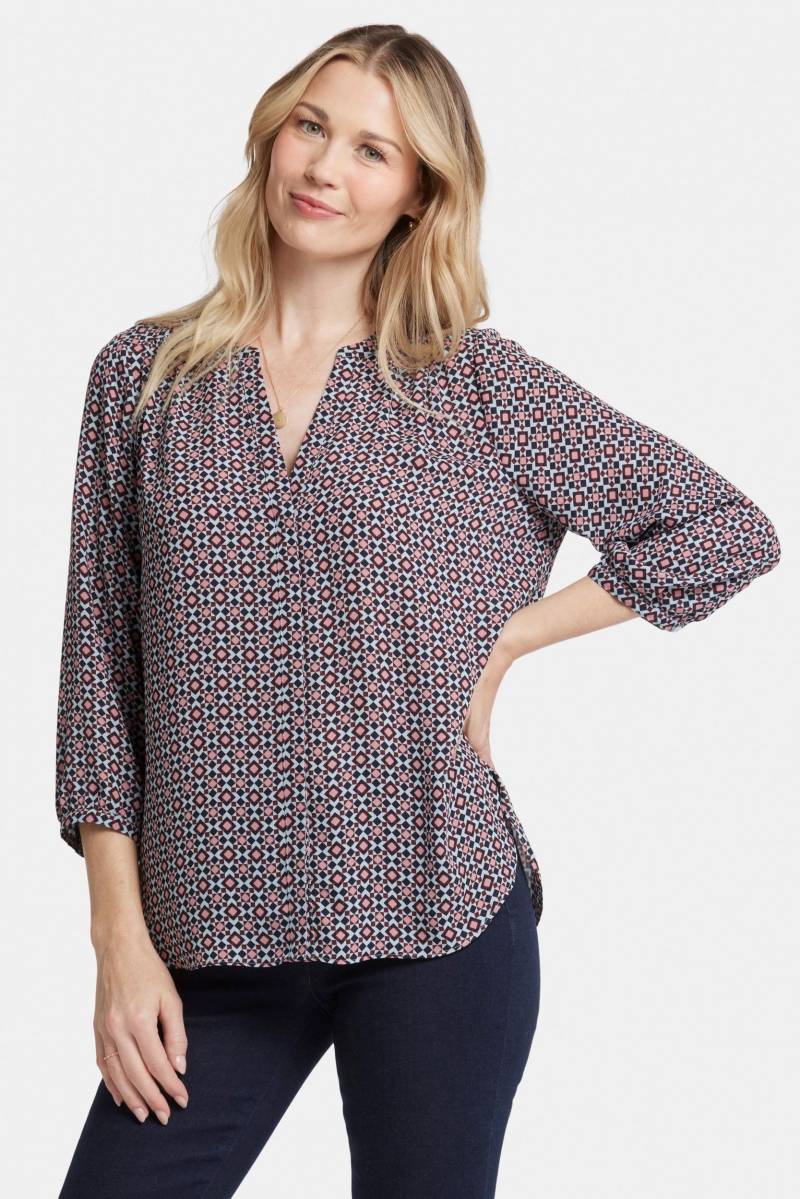 Pintuck Blouse Grafikdruck | Pinnacle Vista von Nydj