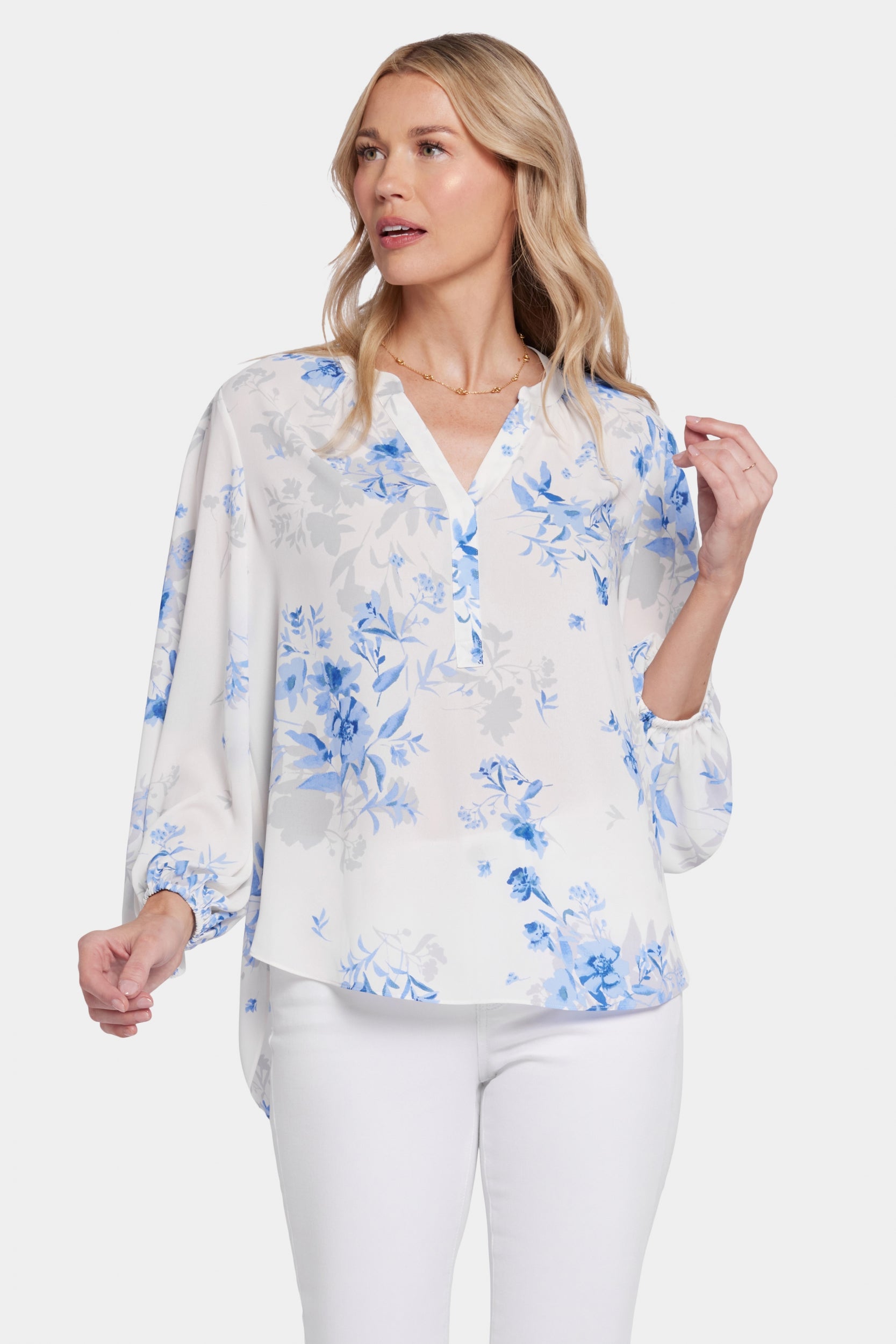 Puff Sleeve Blouse Blumendruck | Hannah Grove von Nydj