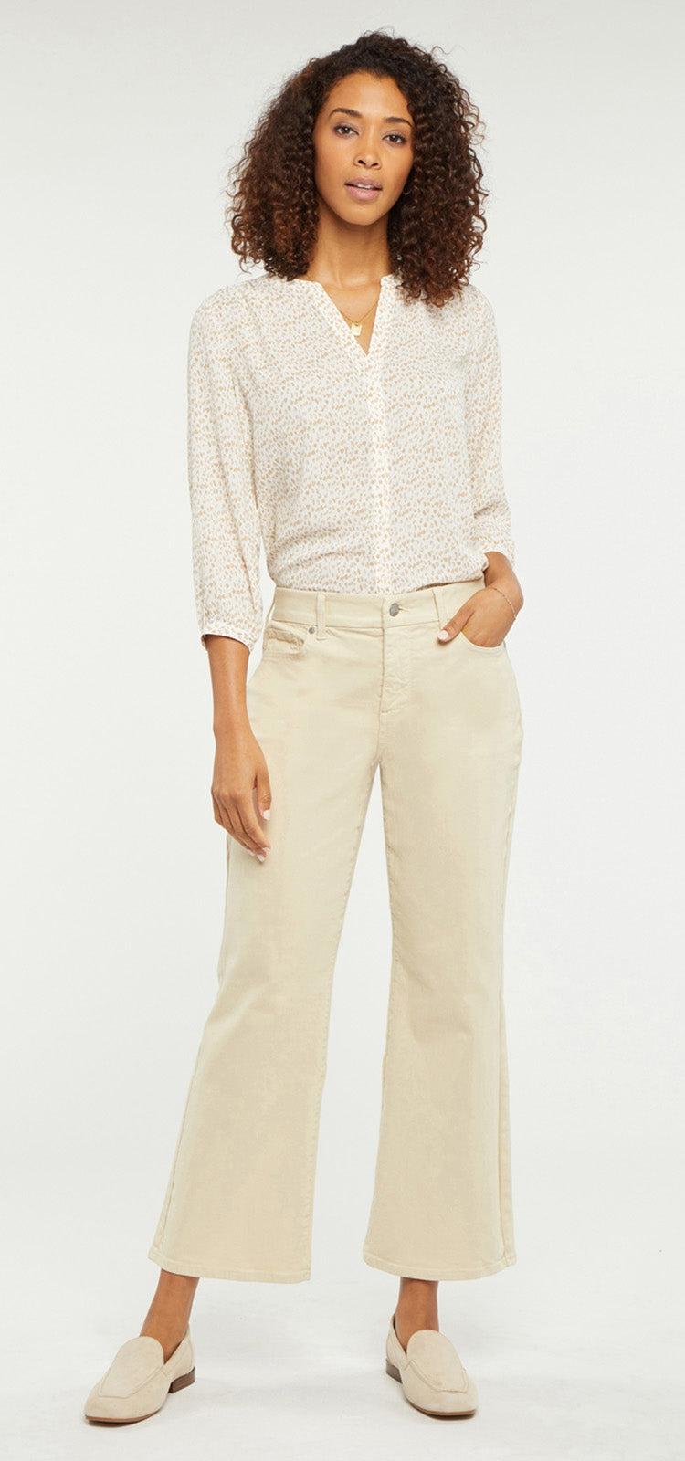 Relaxed Flare Jeans Beige Waist-Match™ Denim | Butter von Nydj