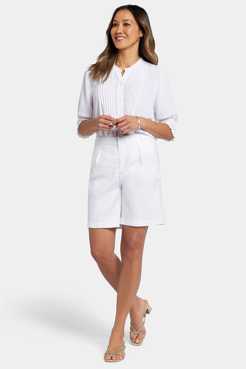 Relaxed Short Weiß Stretch-Leinen | Optic White Relaxed Short Weiß Stretch-Leinen | Optic White von Nydj