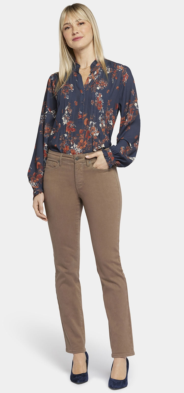 Sheri Slim Jeans Braun Farbiger Denim | Incense von Nydj