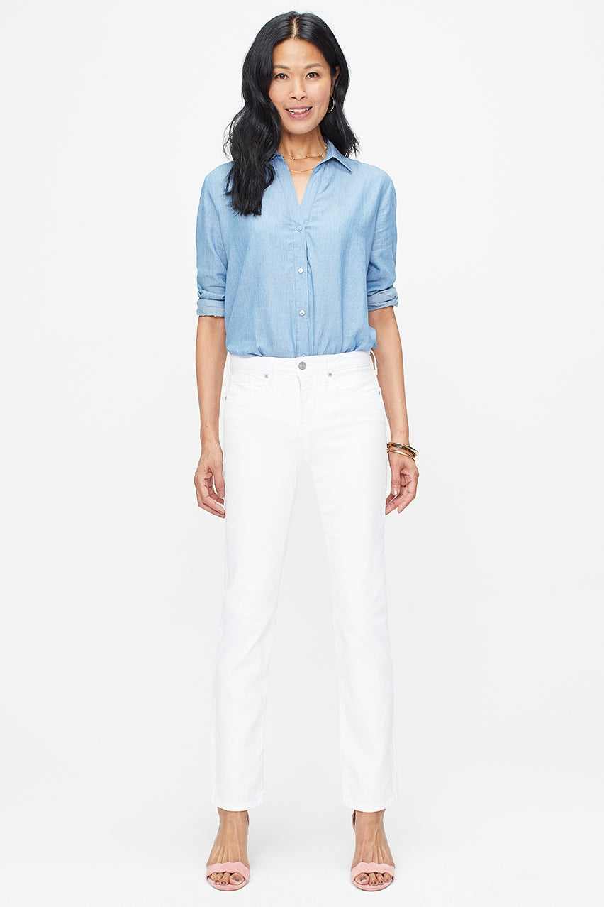 Sheri Slim Jeans Weiß Farbiger Denim | Optic White von Nydj