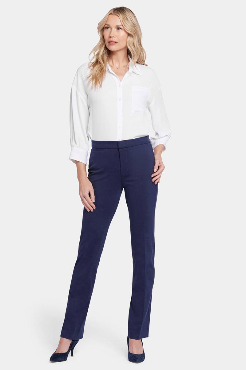 Slim Trouser Blaue Jersey | Evening Tide von Nydj