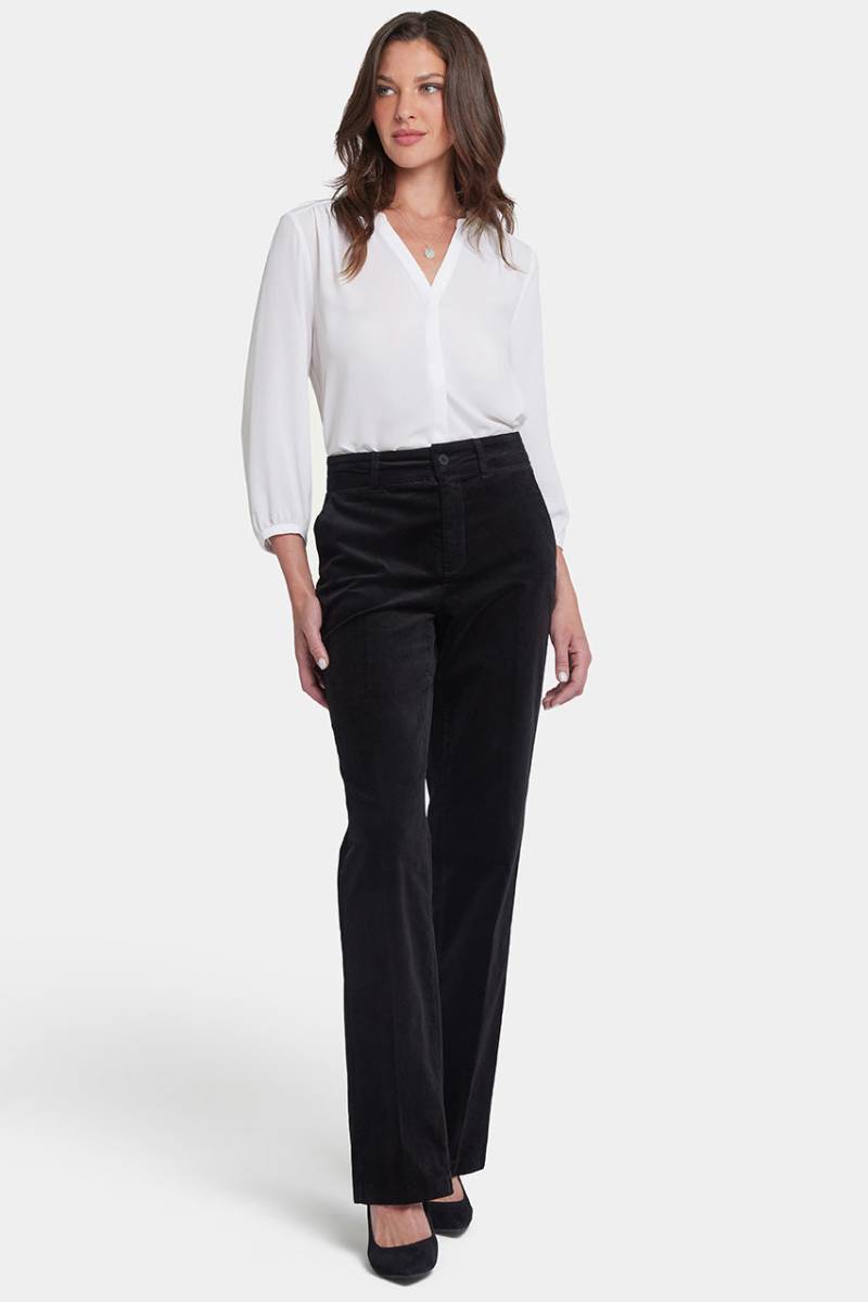 Straight Pants in Velveteen | Black von Nydj