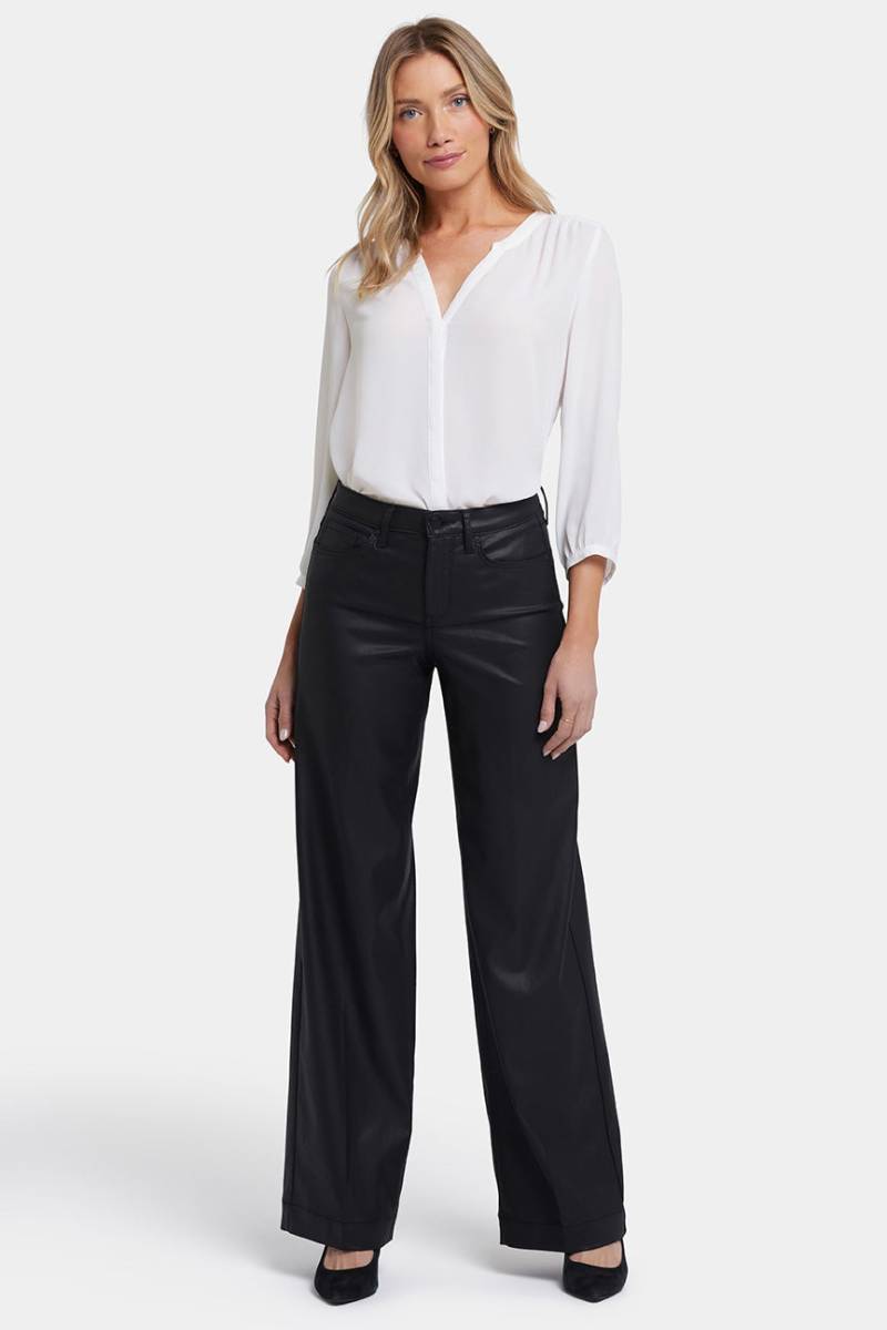 Coated Teresa Wide Leg Jeans | Black Coated von Nydj