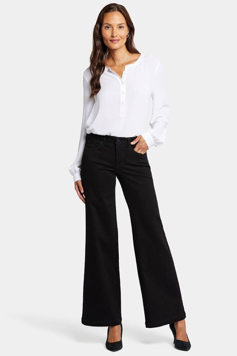 Teresa Wide Leg Jeans Schwarz Premium Denim (Tall) | Black von Nydj