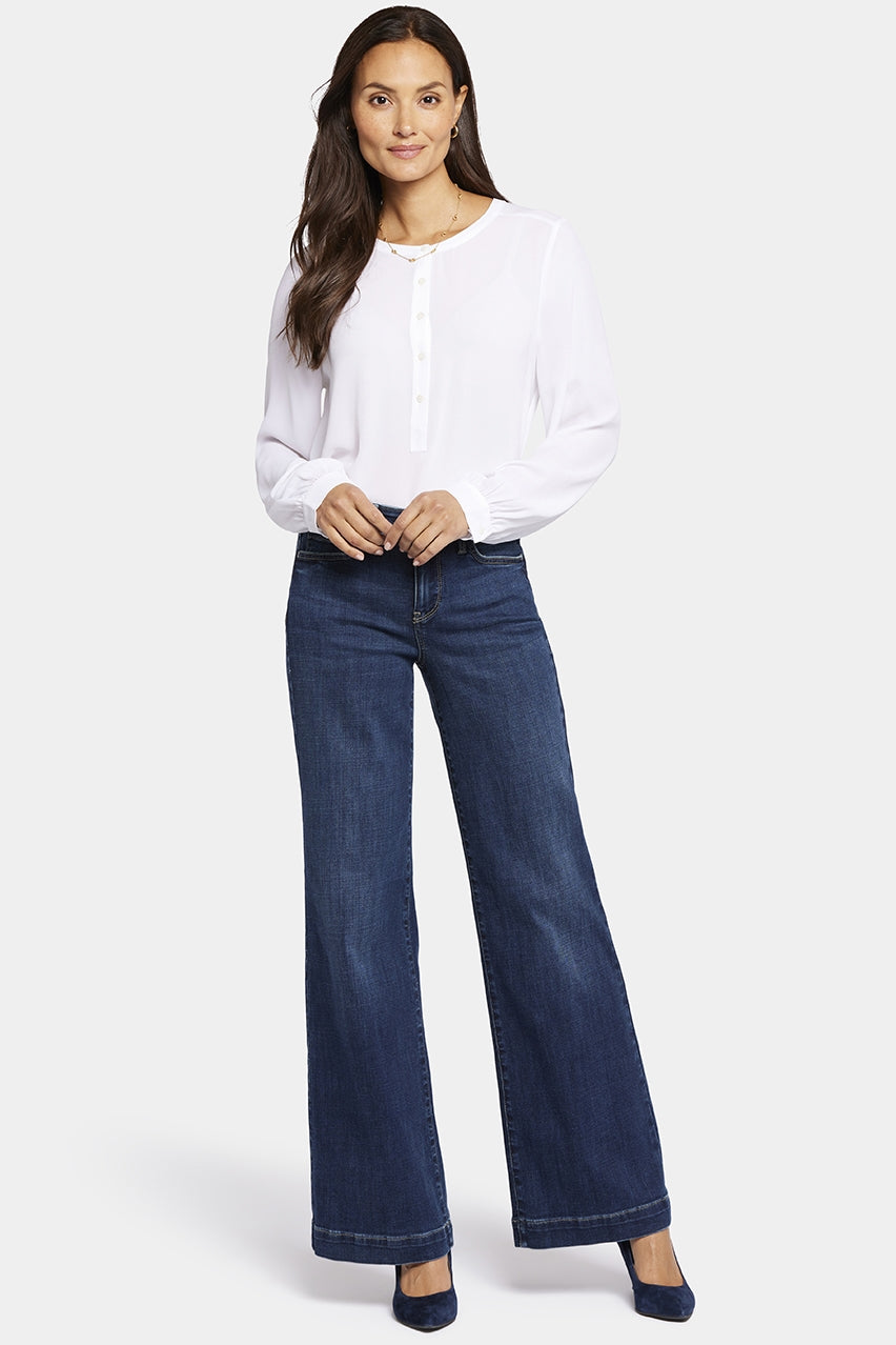 Teresa Wide Leg Jeans Mittelblau Premium Denim | Cambridge von Nydj