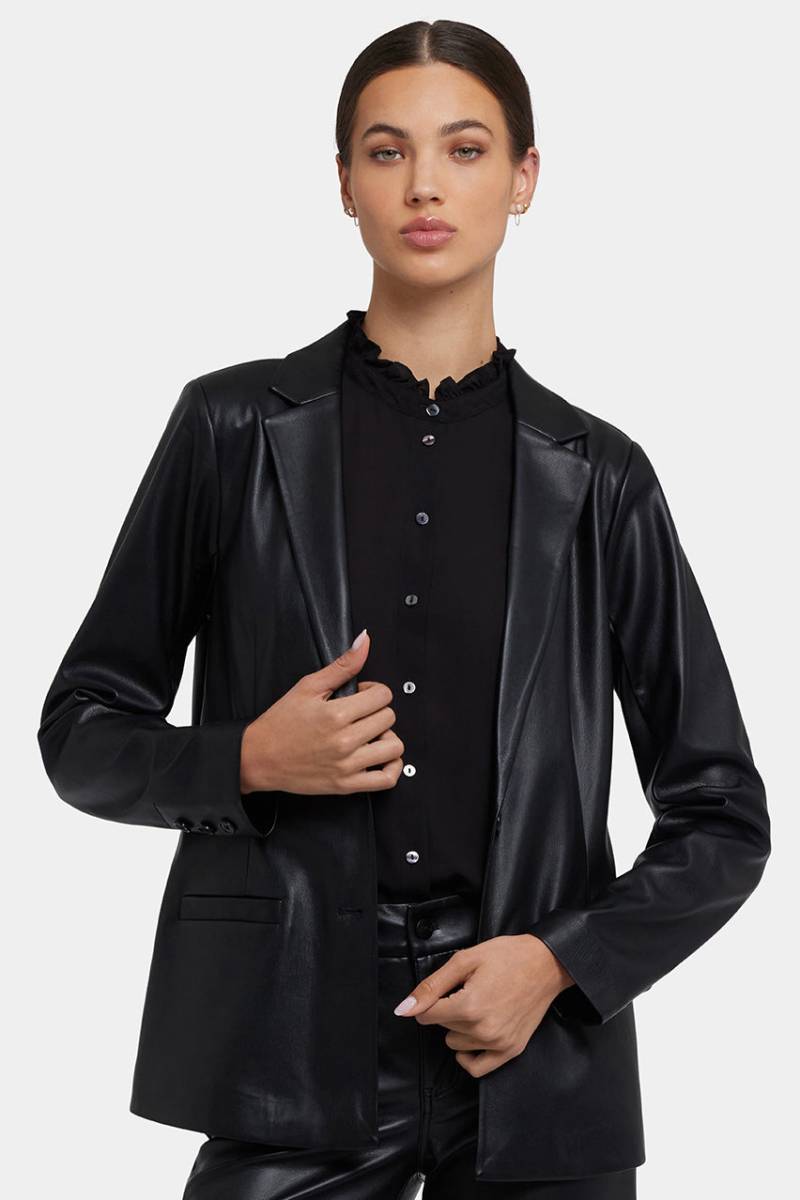 Vegan Stretch Leder Blazer | Black Vegan Stretch Leder Blazer | Black von Nydj