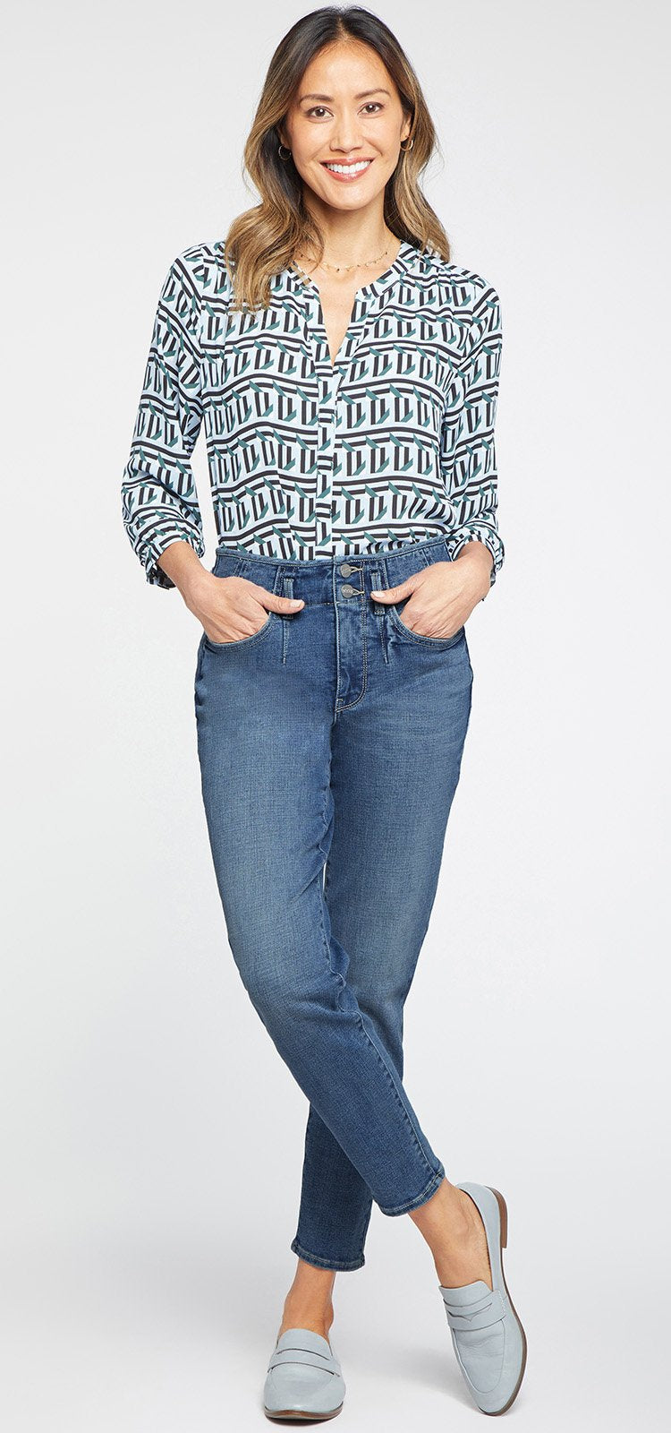 Vintage Bouncer Ankle Jeans Mittelblau Premium Denim | Lovesick von Nydj