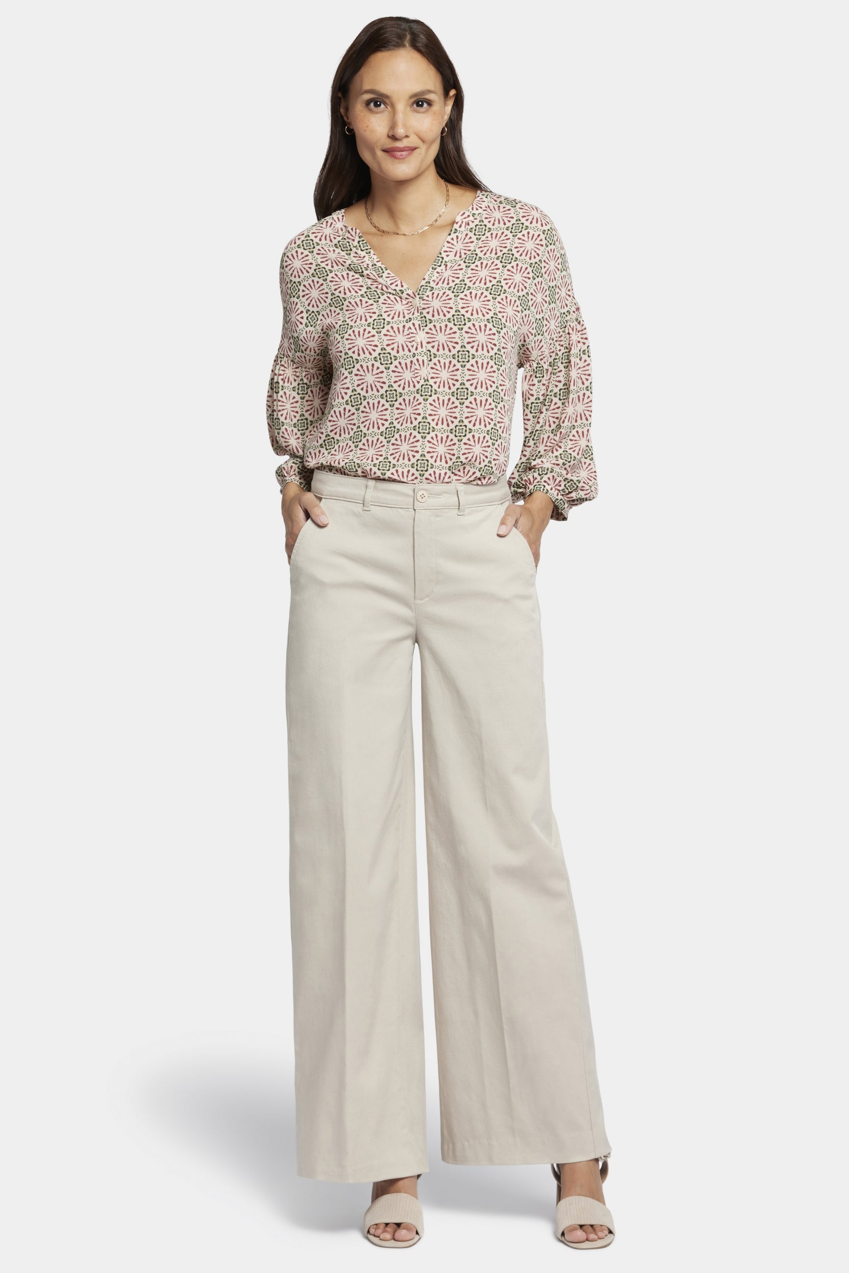 Whitney Trouser Beige Stretch-Twill | Feather von Nydj